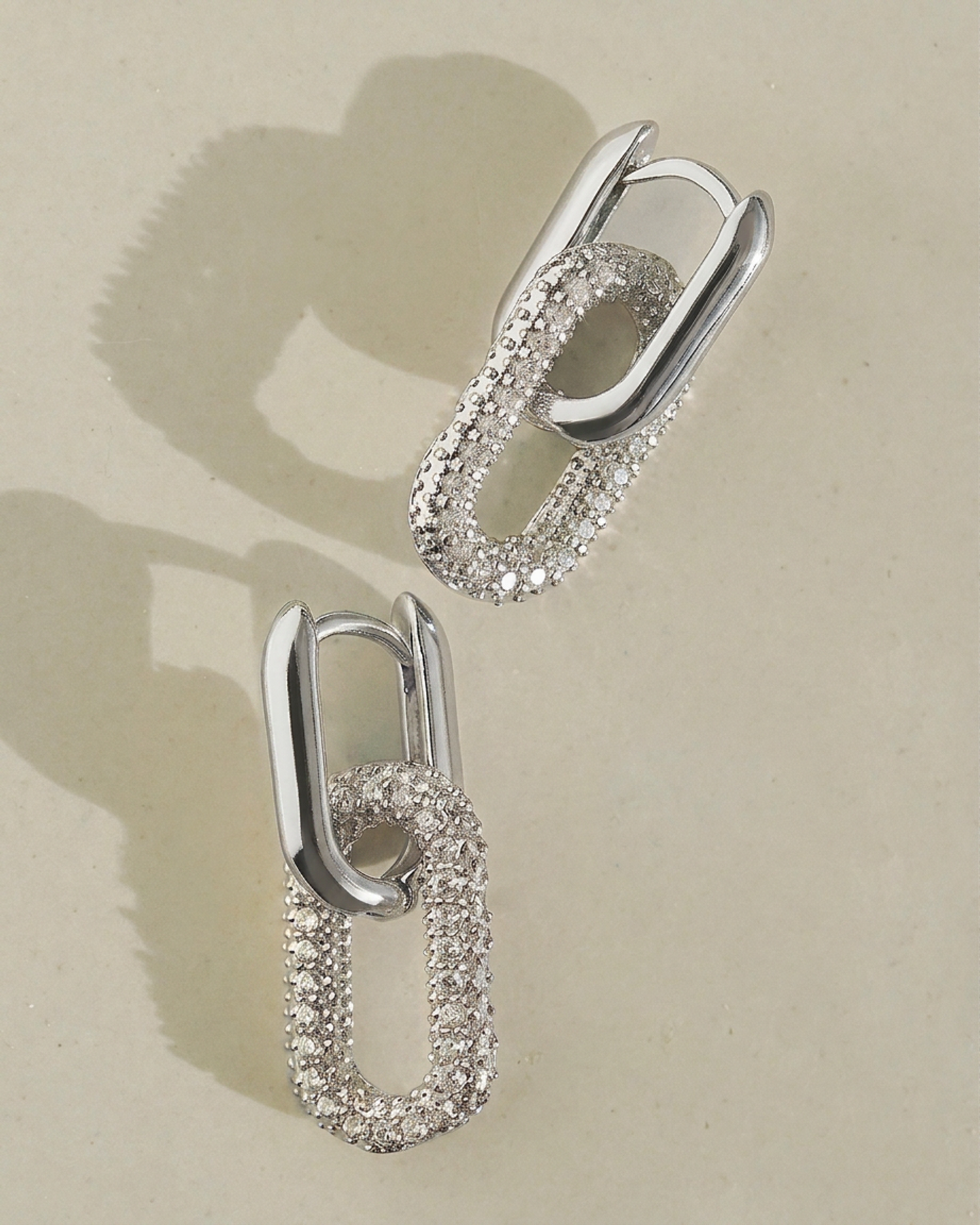 Stone Link Earrings