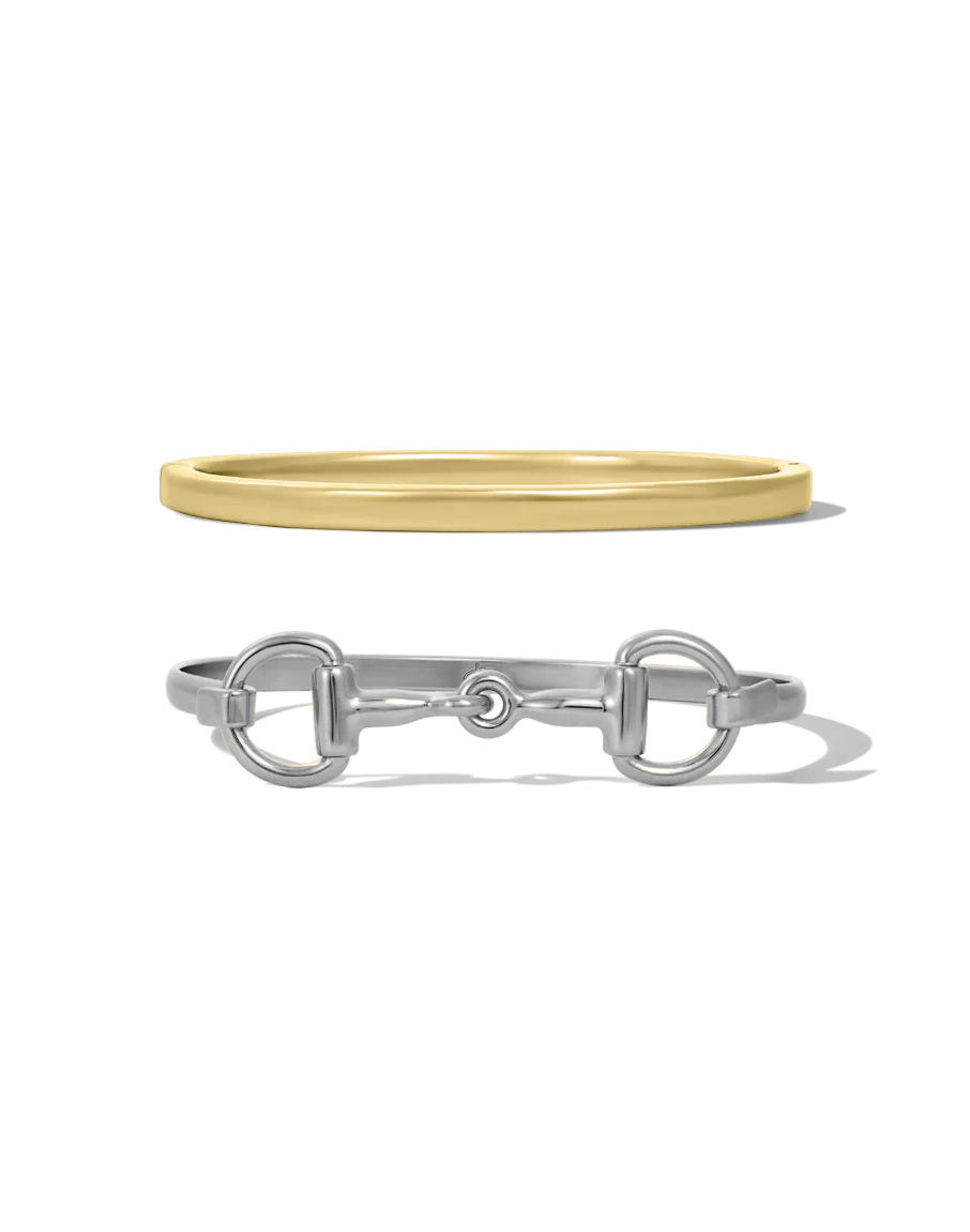 Horse Bit Bracelet Set - Mixed Metals