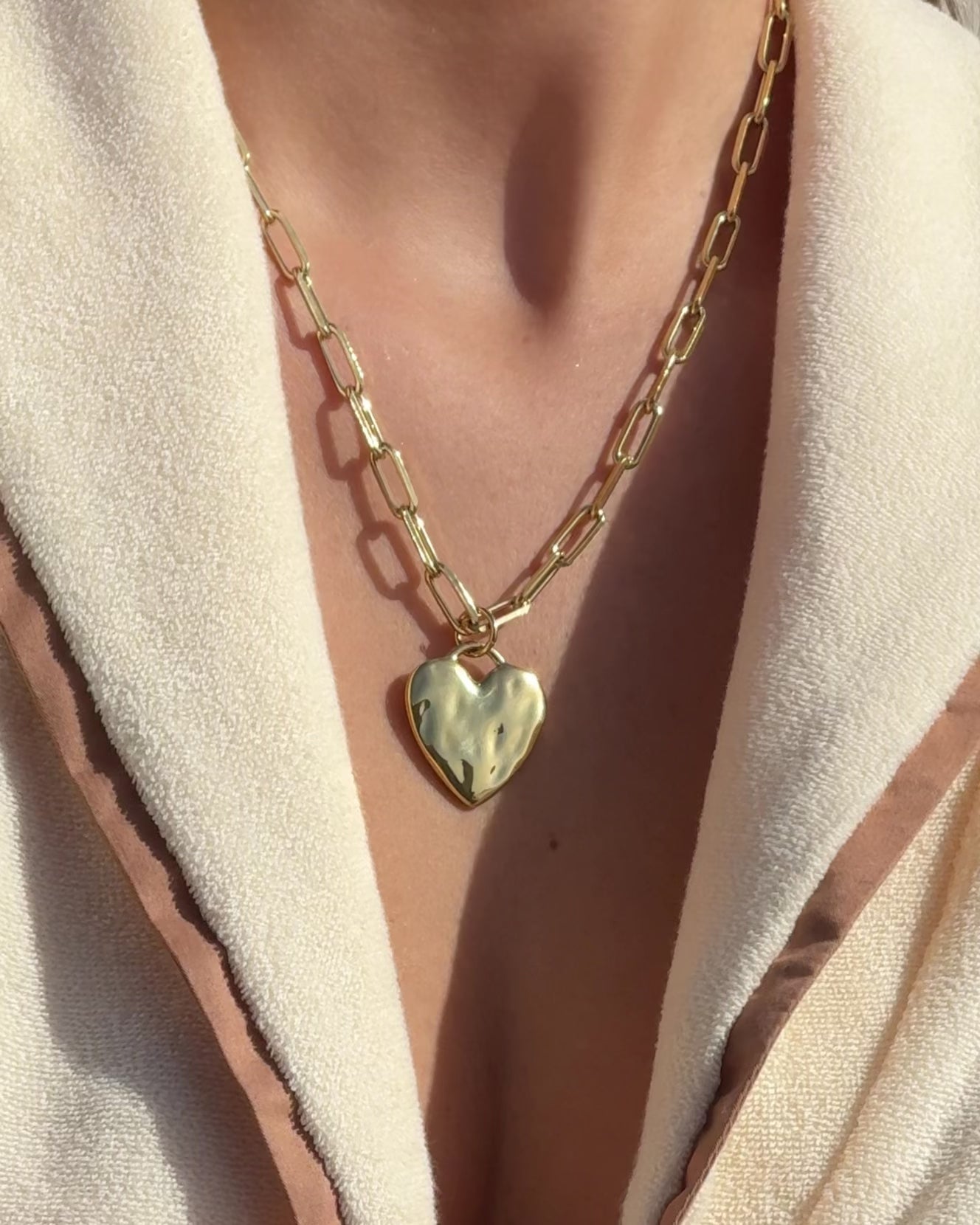 Chunky Heart Necklace – James Michelle
