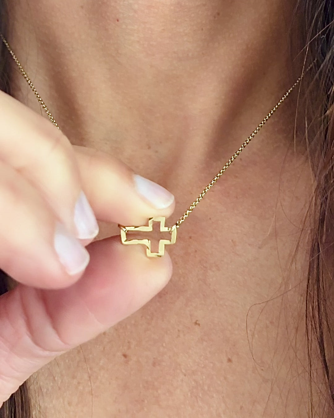 Itty Bitty Cross Necklace – James Michelle