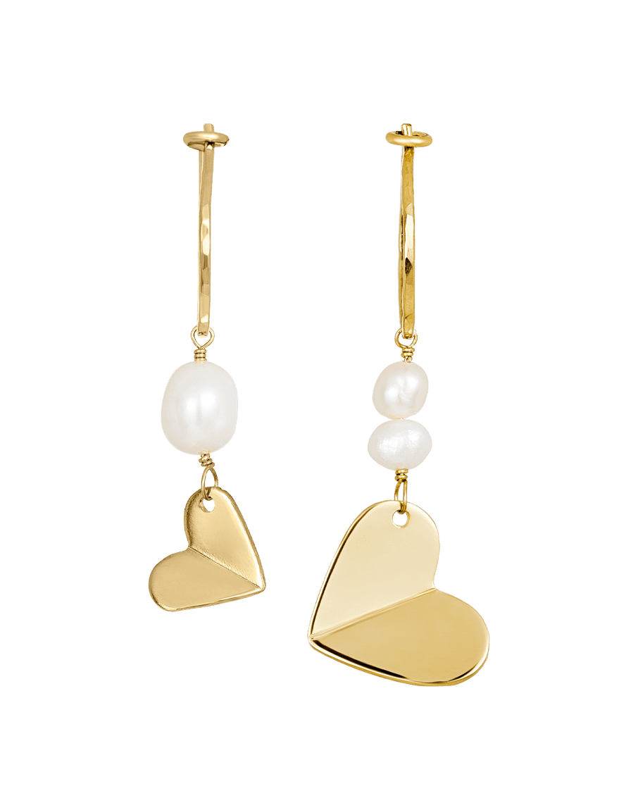 Buy korean style heart shape pearl earrings for women and girls at Amazon.in