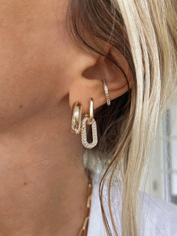 Stone Link Earrings