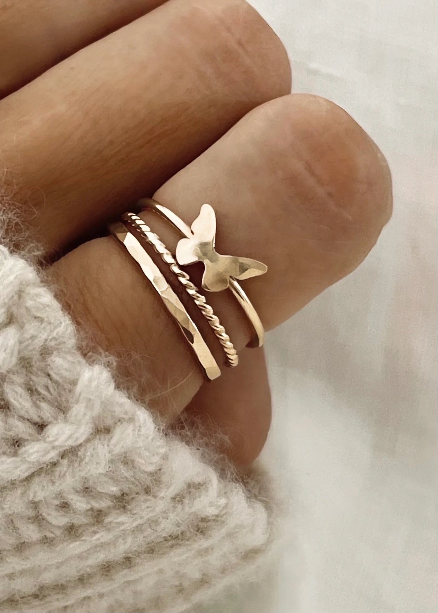 Tiny stacking clearance rings