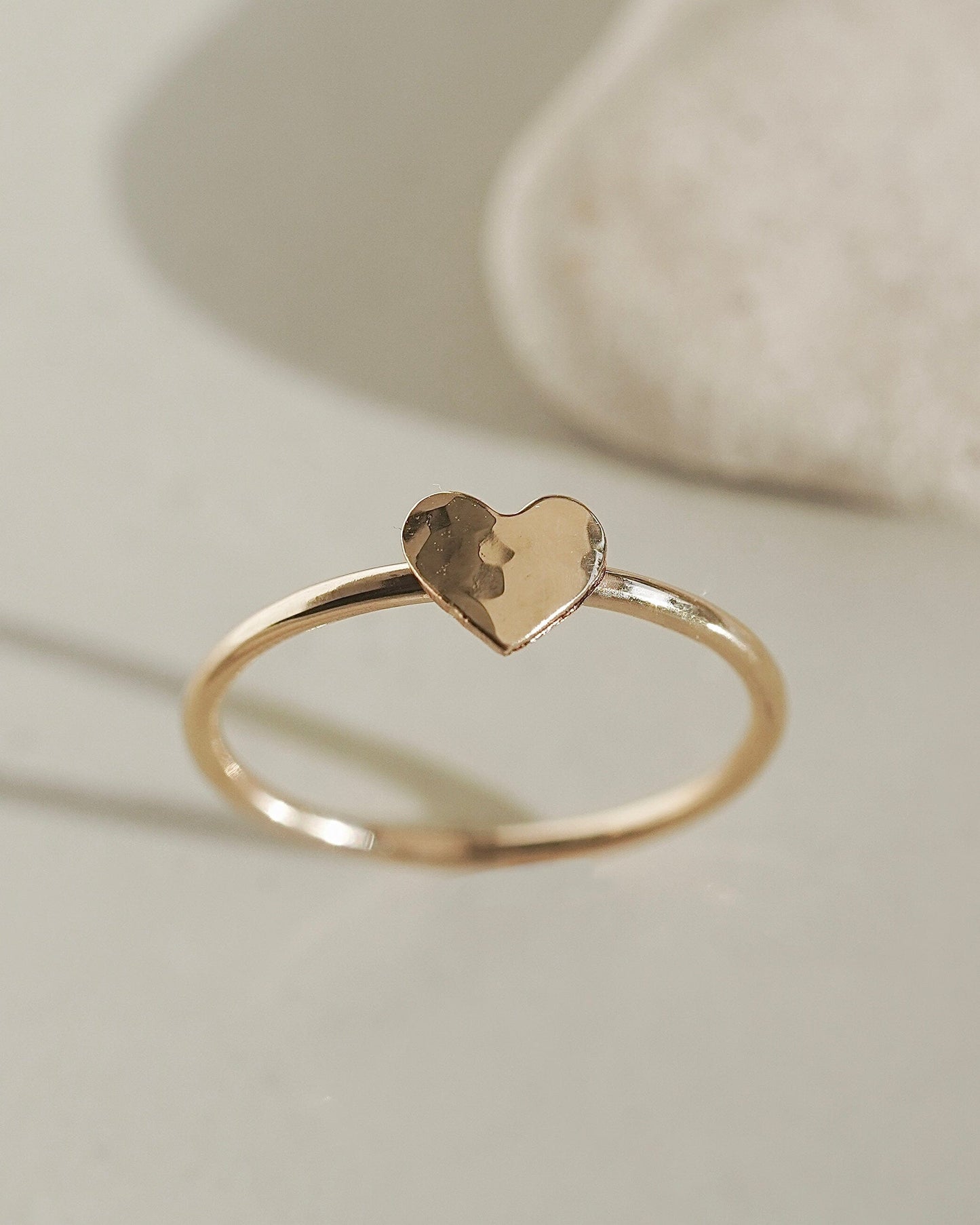 Tiny Heart Stacking Ring